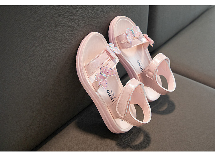 Filles mode chaussures décontractées plat léger strass arc mignon chaussures habillées confortables pour les enfants_voghion.com