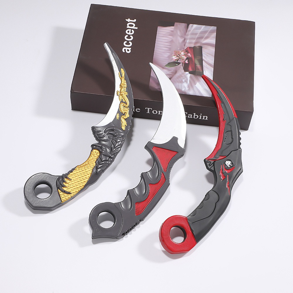 Game Peripherals Csgo Eagle Claw Knife Pu Safety Soft Rubber Claw Knife Children's Toy Cosplay Prop Factory Direct Sale