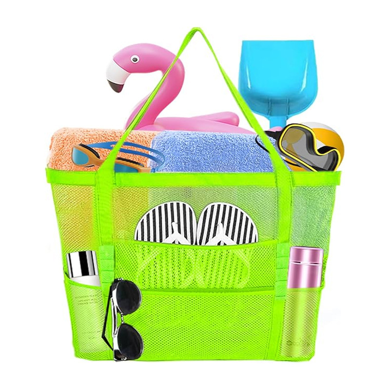 형광 녹색 다기능 비치 백