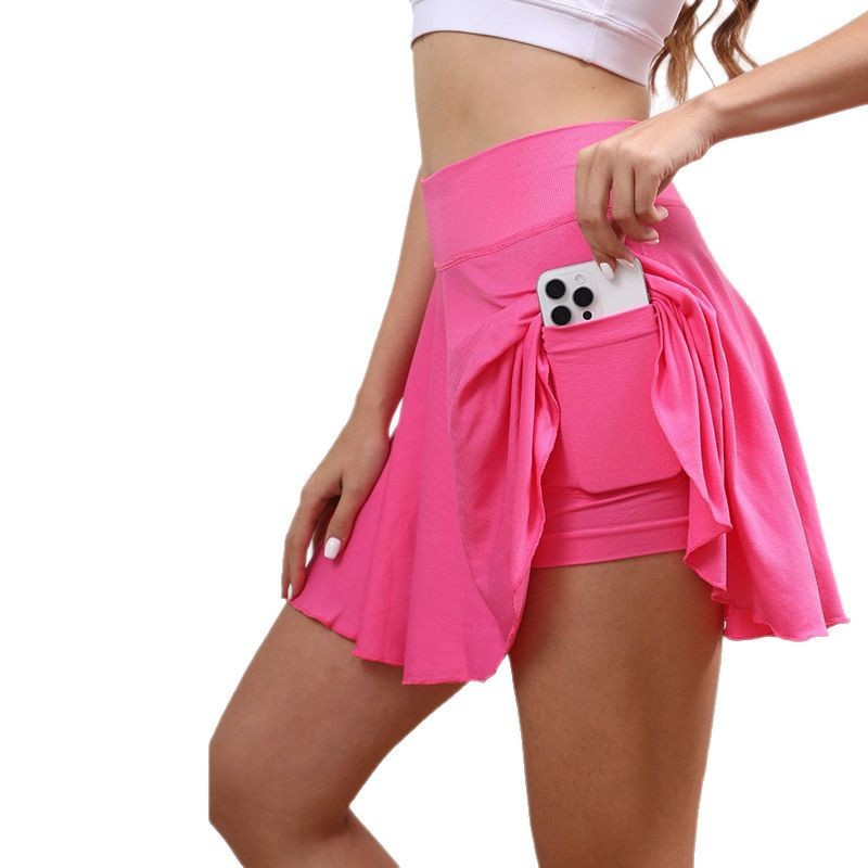Women's New Style Tennis Skirt Faux Two Piece Design Yoga Outdoor Sports Running Training Pleated Mini Skirt Fitness Wear_desvips.com
