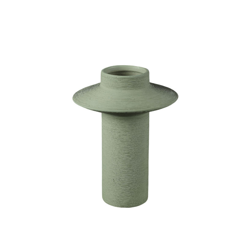 Flor de cerámica silenciada, ornamentos de flor de cerámica dibujada, ornamentos de flor seca de la sala de estar moderna, ornamentos suaves al por mayor