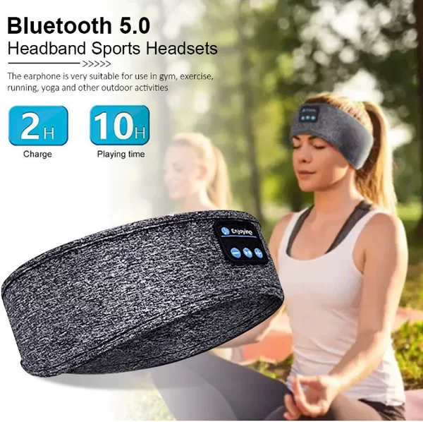 Amazon hot Bluetooth sports headband music sleep headband 3D stereo wireless headset call running