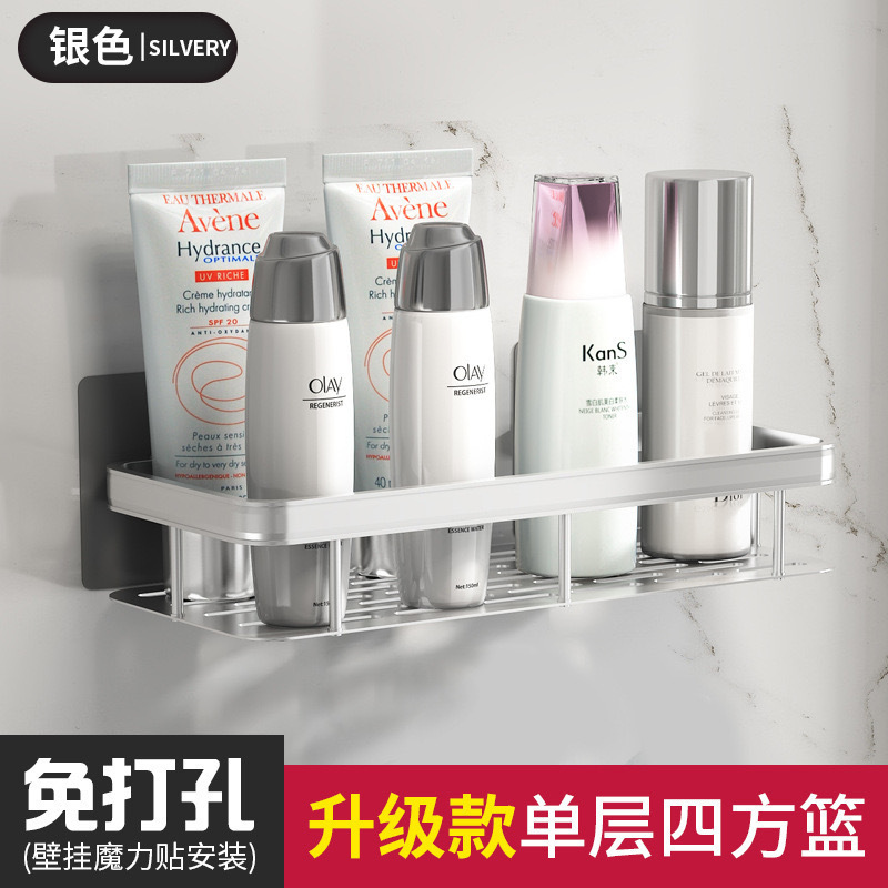 Cesta triangular de baño, ventosa, espacio montado en la pared, ducha de aluminio, triángulo, sin perforación, estante de esquina de baño