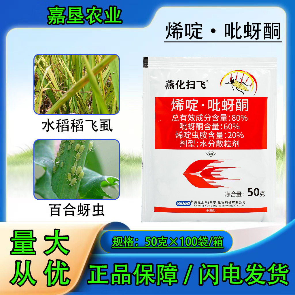 燕化扫飞80%烯啶吡蚜酮水分散粒剂水稻稻飞虱百合蚜虫专用杀