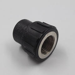 立勤 新料黑色PE內絲直接內牙直通內螺紋pe接頭管件接頭