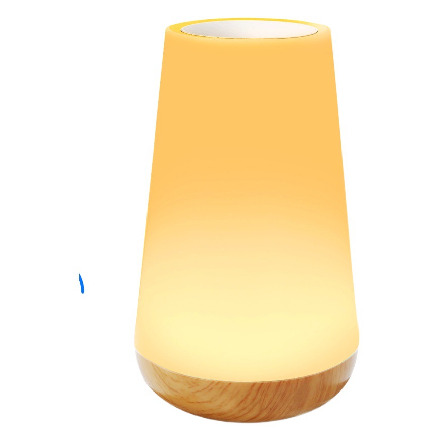 Control remoto creativo, luz nocturna táctil de grano de madera, luz de escritorio, luz de noche de dormitorio, luz ambiental de 13 colores, estilo caliente de Amazon