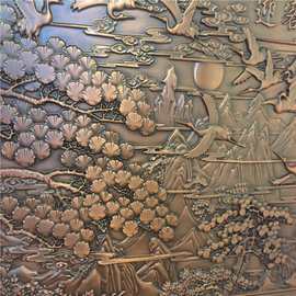 仿古铜雕刻 1mm黄铜板刻字做旧 蚀刻  黄铜板雕刻腐蚀 黄铜块切割