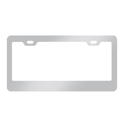 US License Plate Frame Can Add — License plate holder/license plate holder - square-hole-and-rounded-corners-stainless-steel-8k-mirror