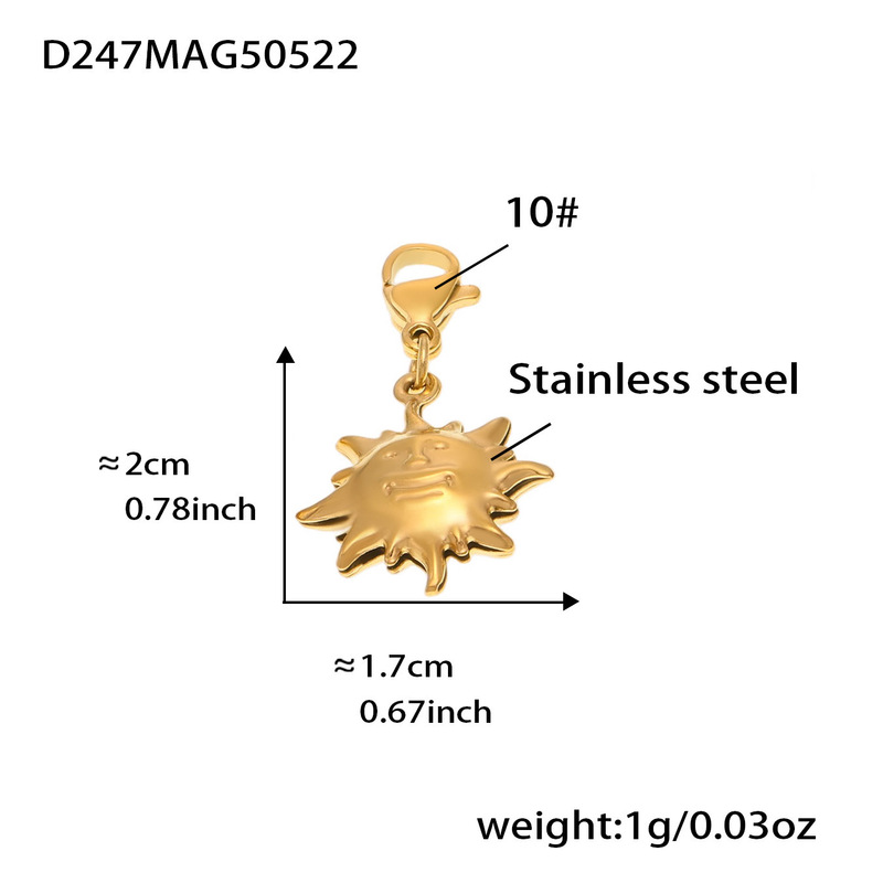 Mili メッキ 18 K 厚いゴールド DIY エナメル釉シングルペンダントニッチファッションパーソナライズされたマリンアクセサリー卸売|undefined