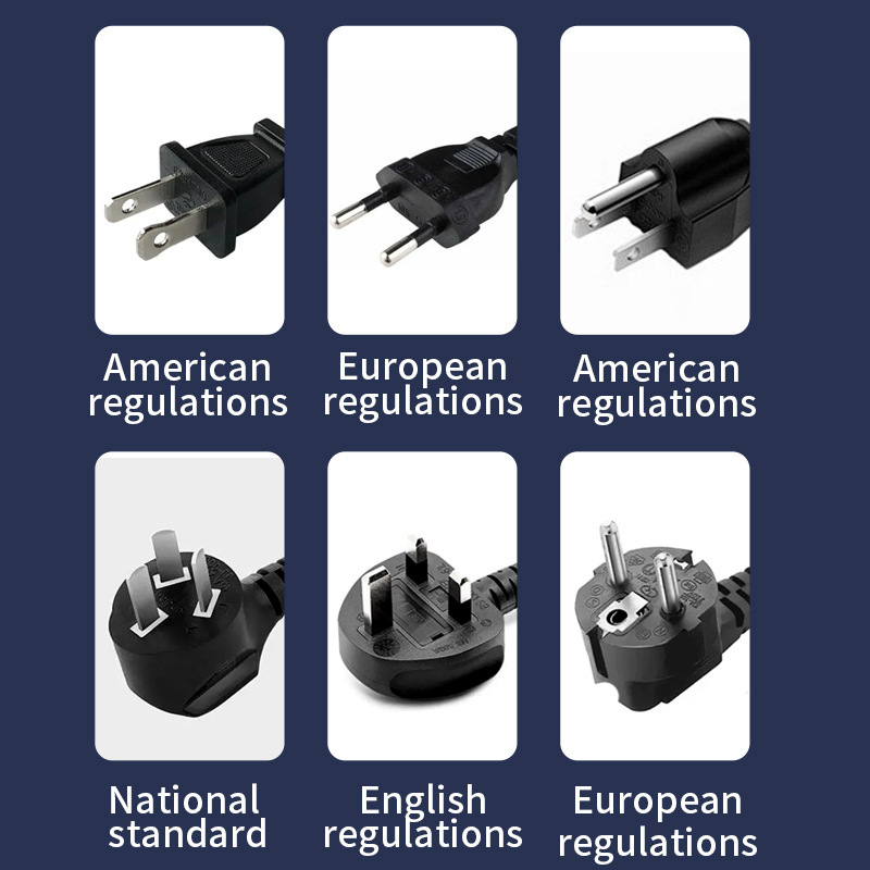 Enchufe transfronterizo estándar europeo estándar británico estándar americano placa de enchufe multi-enchufe de 2 metros zócalo universal puerto USB / PD enchufe