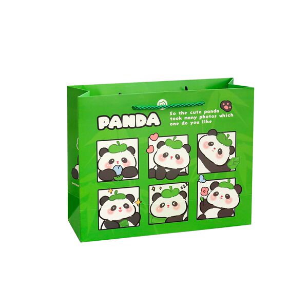 Cartoon green cute shopping bag