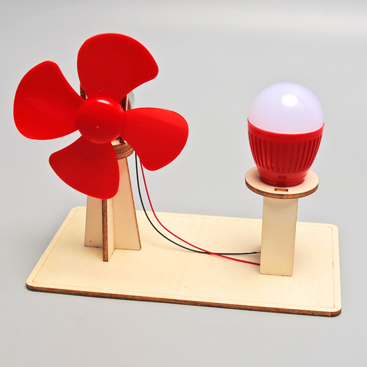 Primary School students science experiment play teaching aids science and technology small production materials wind energy DIY manual simple wind turbine