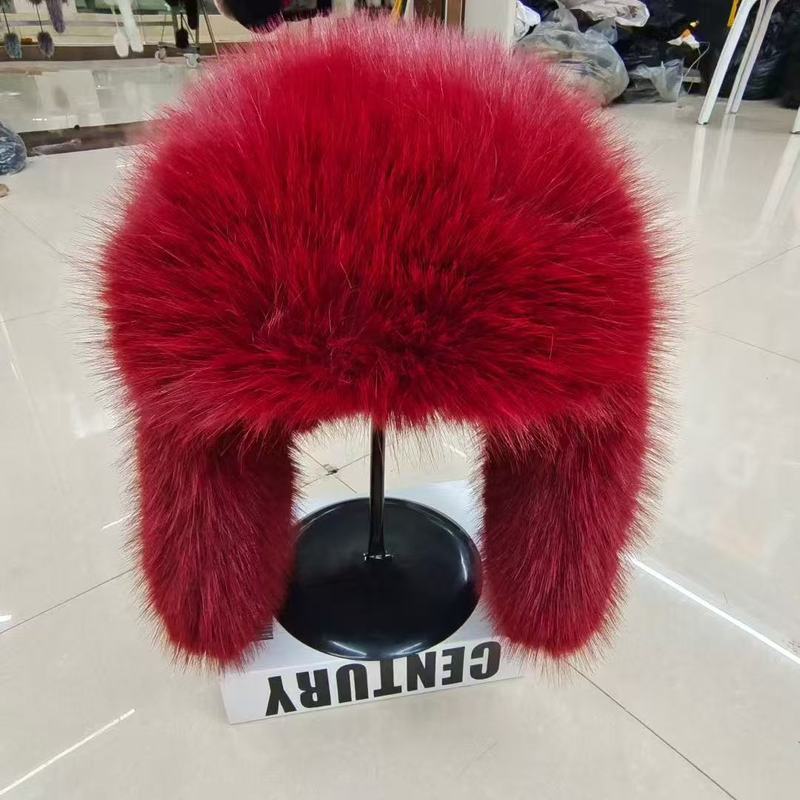 批发仿狐狸毛雷锋帽女秋冬季跨境加厚保暖防风护耳帽子|undefined