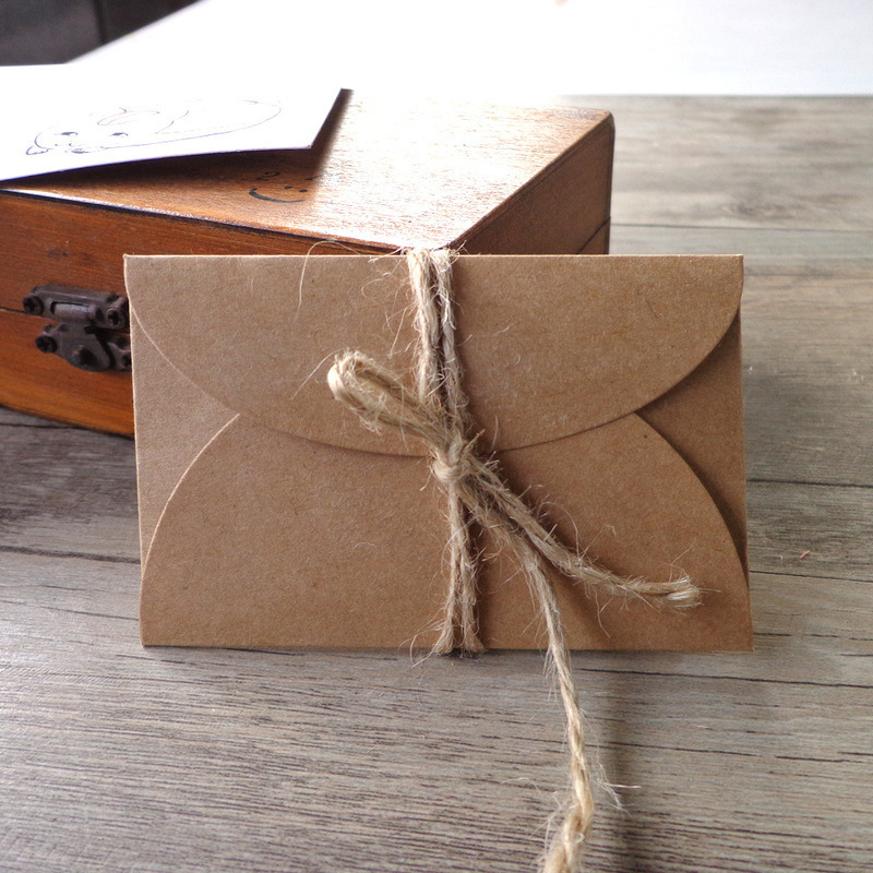 Kraft Paper Small Envelope Creative Retro Gift Thank You Blessing Greeting Card Envelope Mini Small Paper Bag 1 Piece Price