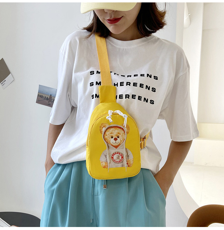 Women's crossbody bag, trendy phone anti-loss strap, fashionable and individual bag, fresh and clean canvas phone bag, single-shoulder bag undefined