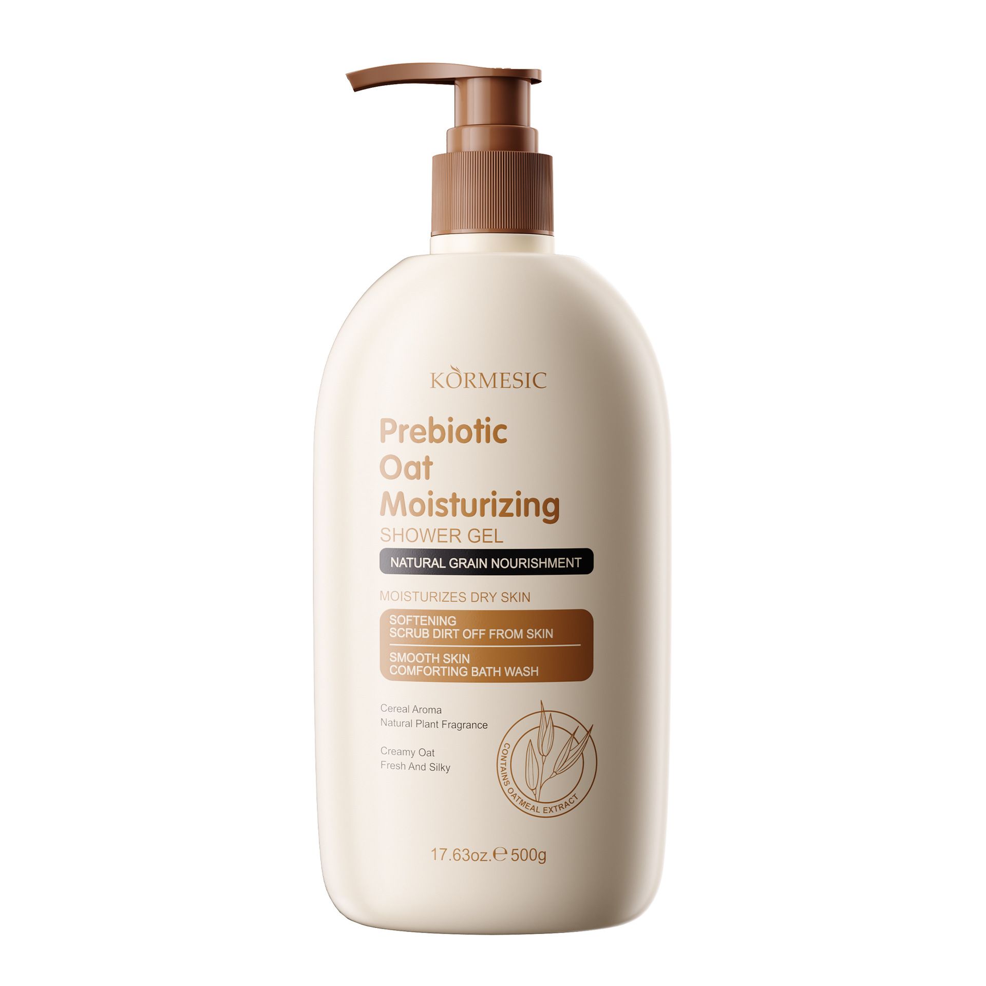Inglés completo KORMESIC avena humectante gel de ducha refrescante fábrica de comercio exterior transfronterizo al por mayor image 6