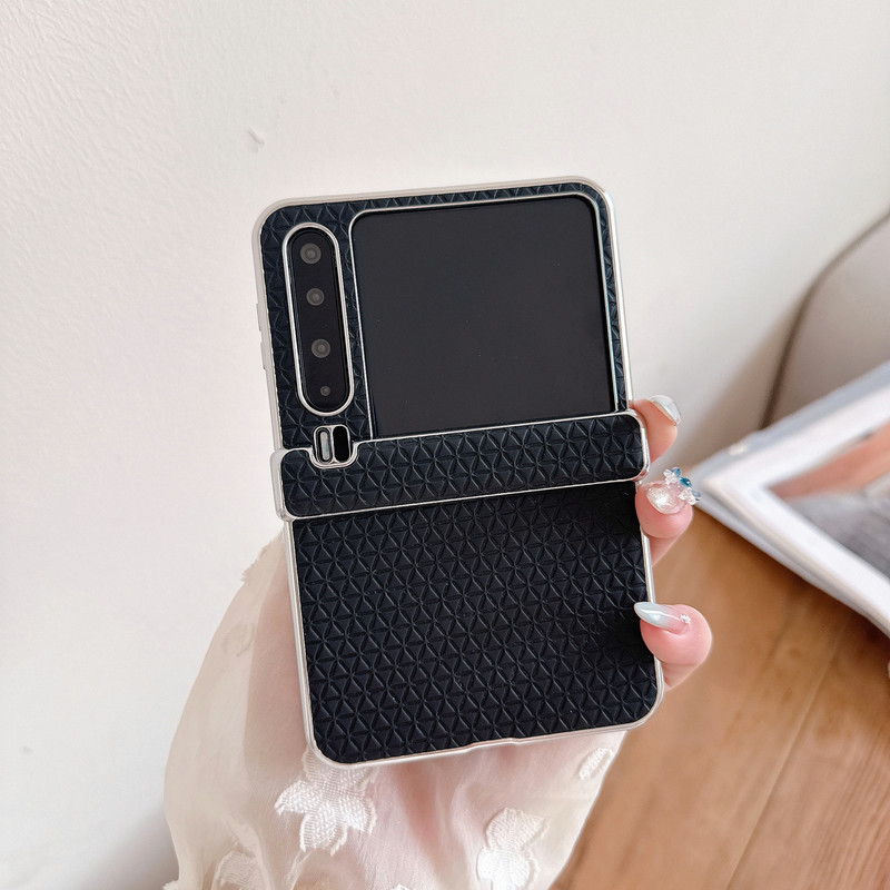 新款压印折叠适用华为purax手机壳电镀银pocket2中轴防摔保护套|undefined
