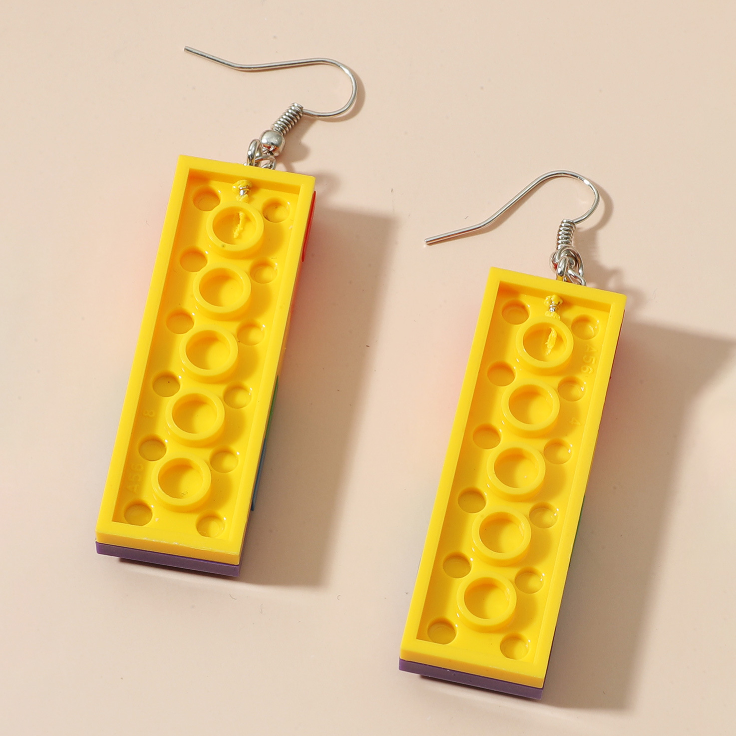 Wholesale Jewelry Rainbow Building Blocks Pendant Earrings Necklace Nihaojewelry