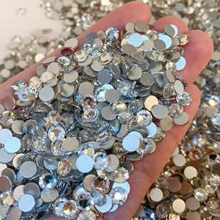1001 cross-border glass white flat diamond bulk bag 14400 rhinestone DIY mobile phone case nail jewelry