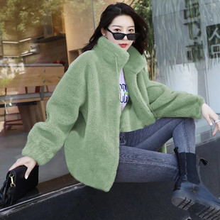 Seven-Color Double-Sided Coral Velvet Jacket Winter Velvet Thickeneded Cardigan New Warm Turtleneck Zipper Sweatshirt Women's Velvet Sweater