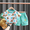 Children's sleeves, set, summer clothing for early age, with short sleeve, western style, 2022 collection