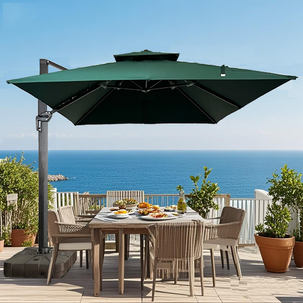 Sombrilla para Exteriores, Patio, Villa, Protección Solar, Impermeable, para Hogar, Balcón, Jardín, Ocio al Aire Libre, Cafetería, Sombrilla Romana image 11