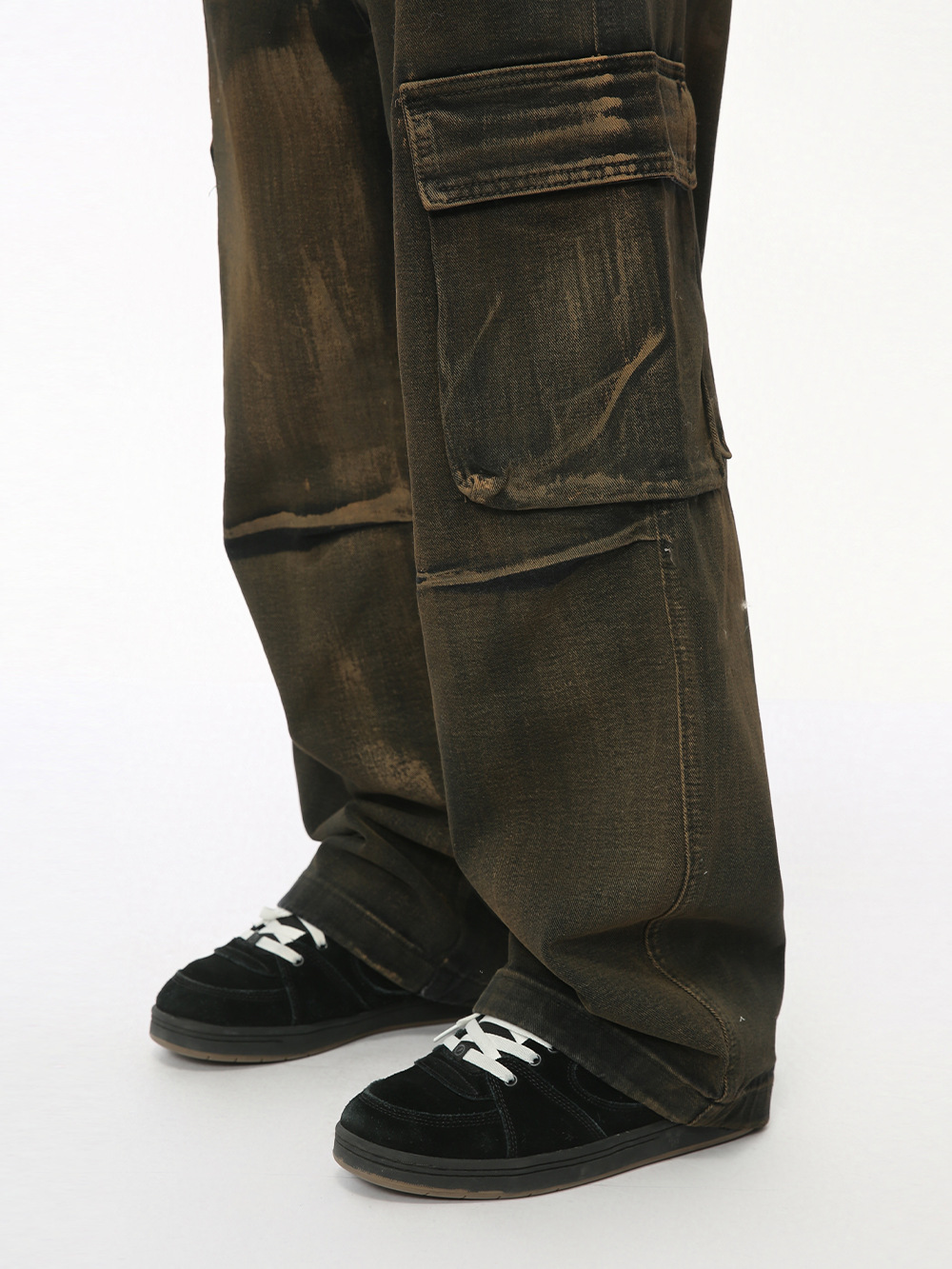 MTLCLOTHES Hombres| 2024 otoño nuevos productos retro calle de bolsillos para hacer viejos jeans de estilo de moda