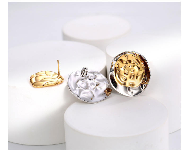 Fashion Round Copper Plating Ear Studs 1 Pair display picture 4