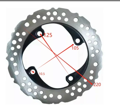 Other Electric Vehicle Accessories — Rotor, Electric Vehicle Disc Brake - 220105125-screw-hole-105-thickness-4mm