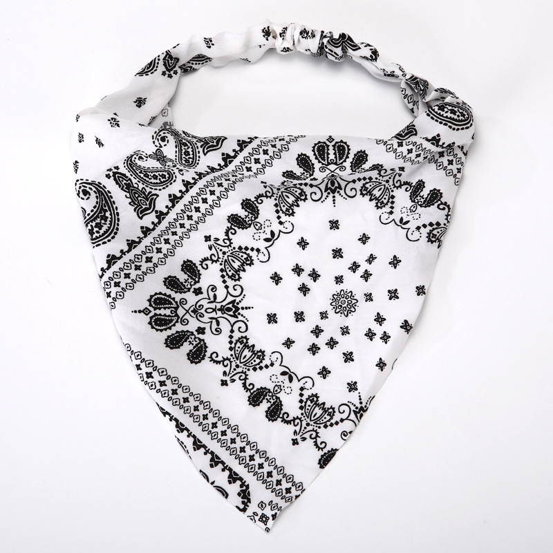 Bohemian Paisley Triangular Elastic Headband Headwrap For Men_voghion.com