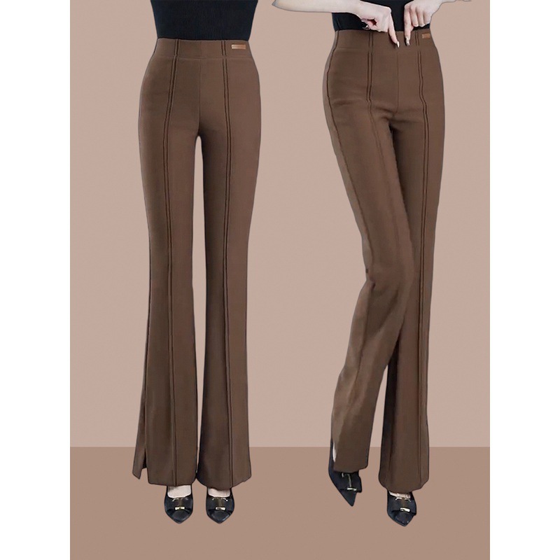 Casual Straight-Leg Drape Micro-Flared Pants Women's 2025 Spring and Autumn High Waist Slim Drape Long Pants Small People