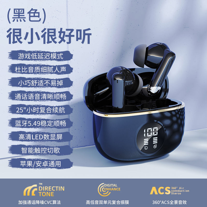 跨境新款私模X90无线蓝牙耳机TWS双耳真无线入耳式立体声数显续航|undefined