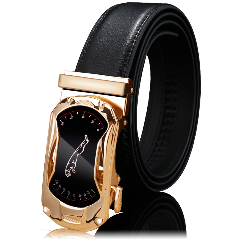 Men's Genuine Leather Automatic Buckle Luxury Belt Wholesale Simple Versatile Denim Belt Manufacturer