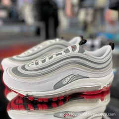 クロスボーダー莆田 max97 ランニングシューズエアクッション男性と女性の靴反射シルバー弾丸スマイリーフェイス紫と青のスポーツシューズカジュアルシューズ 1