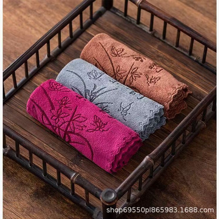 Tea Towel, Tea Table Cloth, High-End Absorbent Thickened Lint-Free Tea Table Cloth, Tea Mat, Tea Set Quick-Drying Square Towel with Logo