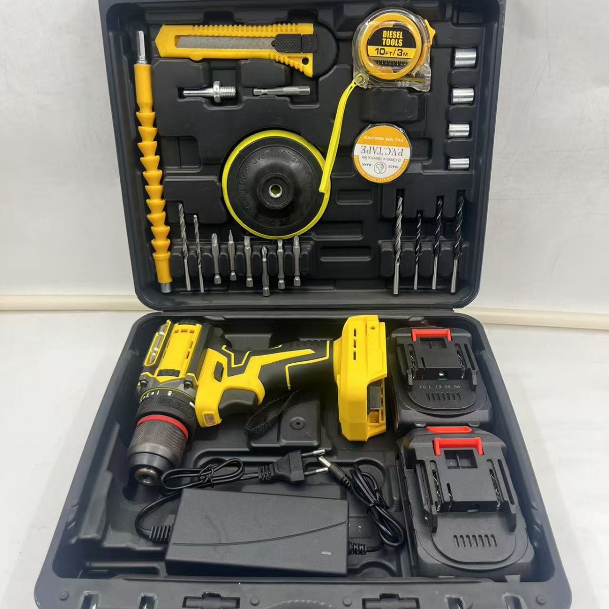 Taladro Inalámbrico con Disco de Pulido 21V Recargable para Pulido y Bricolaje
