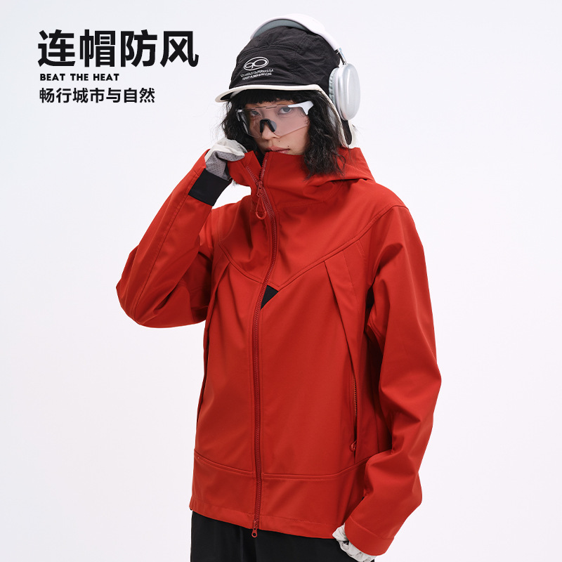 Bird's Brand Same Style Softshell Jacket, Three-Proof Fleece-Lined Warm Autumn and Winter Coat, Hiking Outdoor Wear-Resistant Mountaineering Clothing