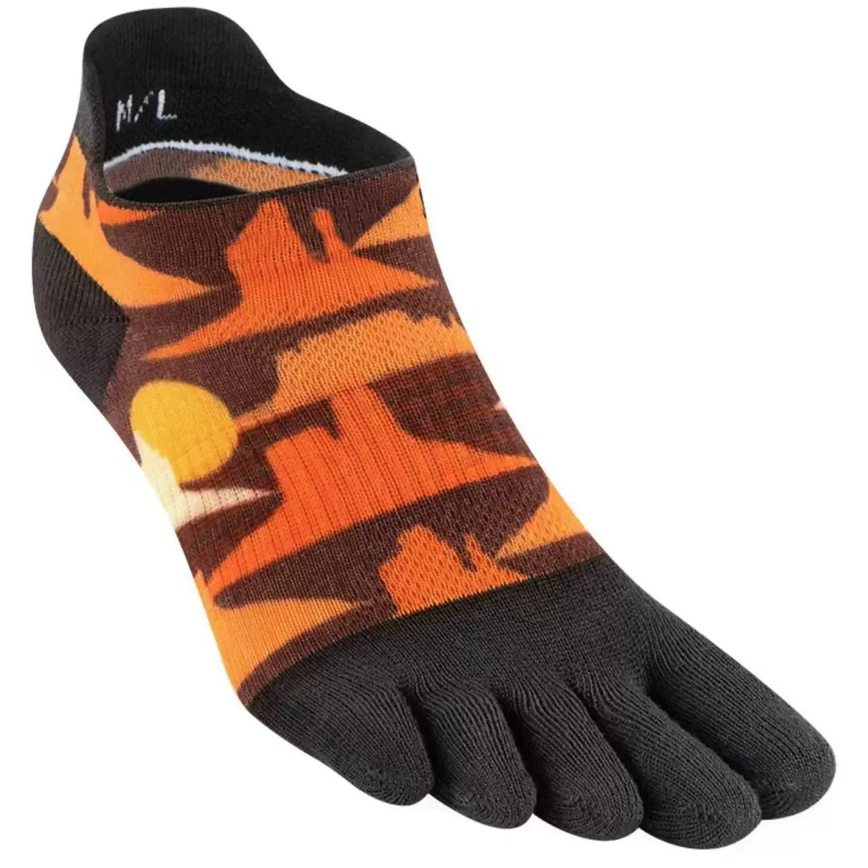 船袜五指袜户外跑步马拉松徒步速干印花运动分指袜出欧美厂家现货