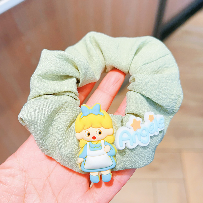 Dulces dibujos animados coreanos lindas princesas niñas anillo de pelo intestino grueso bolas cabeza artefacto mágico para niños costilla de cola de caballo accesorios para el pelo