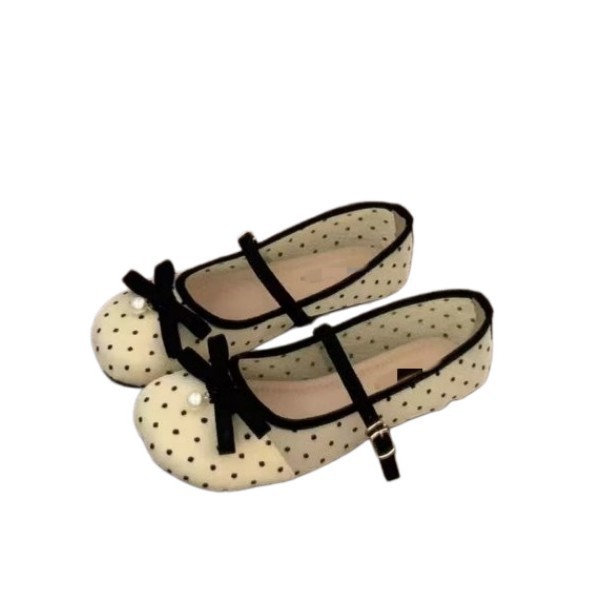 Xiaofang punto de tormenta de verano y otoño 2026 nuevos zapatos de arco de sol suave de dama zapatos solteros zapatos Bean