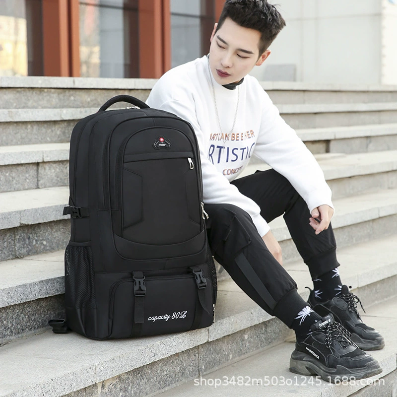 Capacious backpack, sports travel bag for traveling outside climbing