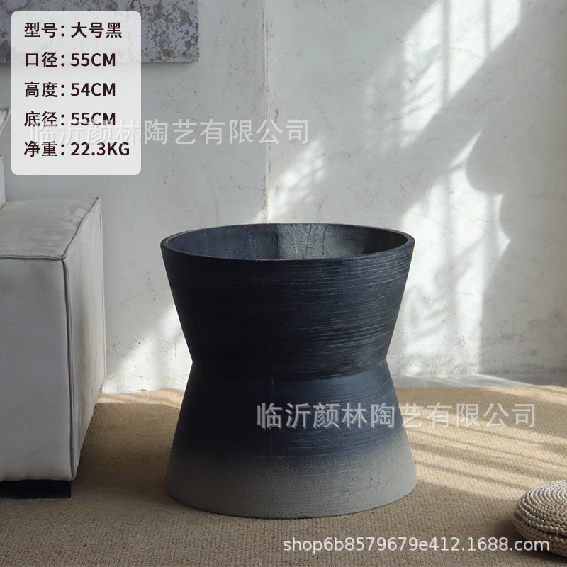 Reloj de arena creativo horta de cemento sala de estar interior horta de plantación verde centro comercial hotel gran horta de plantación verde