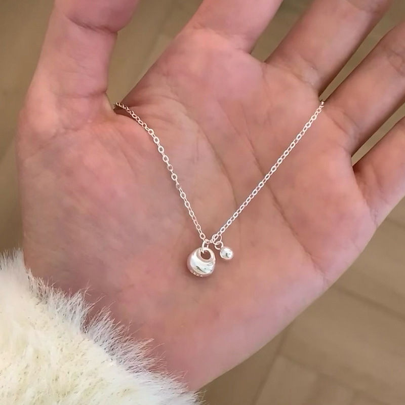 Satisfactive Ruyi Ball Bing Necklace Women's High-end Design Sense Niche All-match Ins Style Fashionable Simple Collarbone Chain