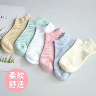 Socks women's low-tube sports socks short waist sweat-absorbent cotton boat socks breathable casual cotton women's candy-colored short socks
