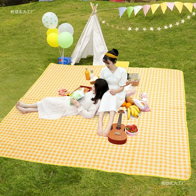 Весенний коврик для пикника на открытом воздухе, принадлежности для пляжной палатки, популярный влагостойкий коврик для прогулок, портативная ткань для пикника