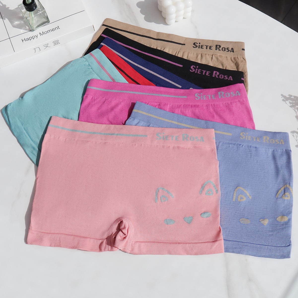 Ropa interior de verano para mujer, muy vendida en el extranjero, sin costuras, calzones tipo bóxer que no se enrollan, ajustados, antiexposición