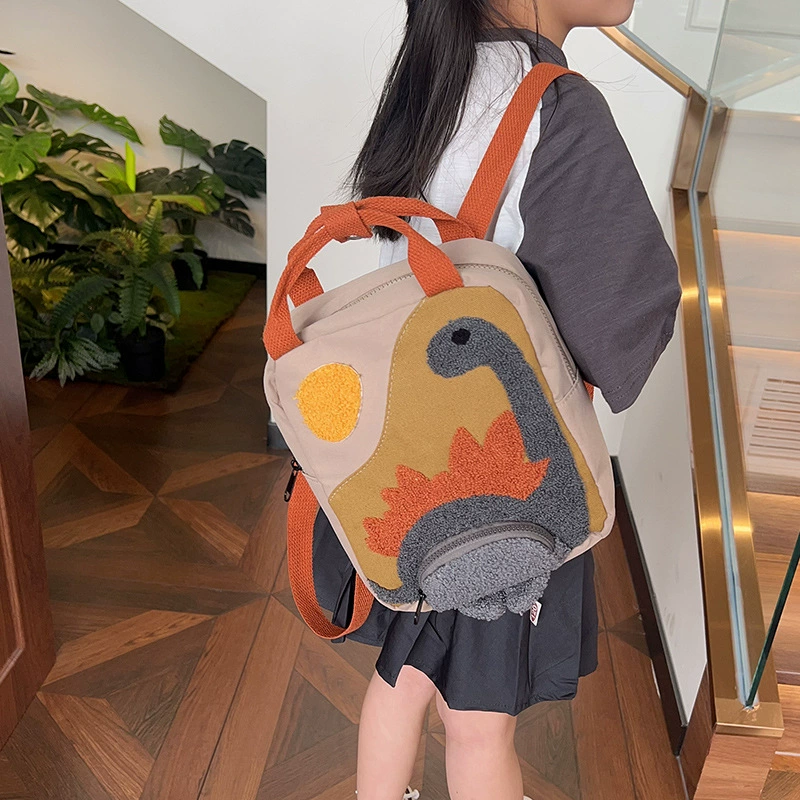  Backpack solar-powered, dinosaur for kindergarten, universal shoulder bag, cartoon small bag, new collection