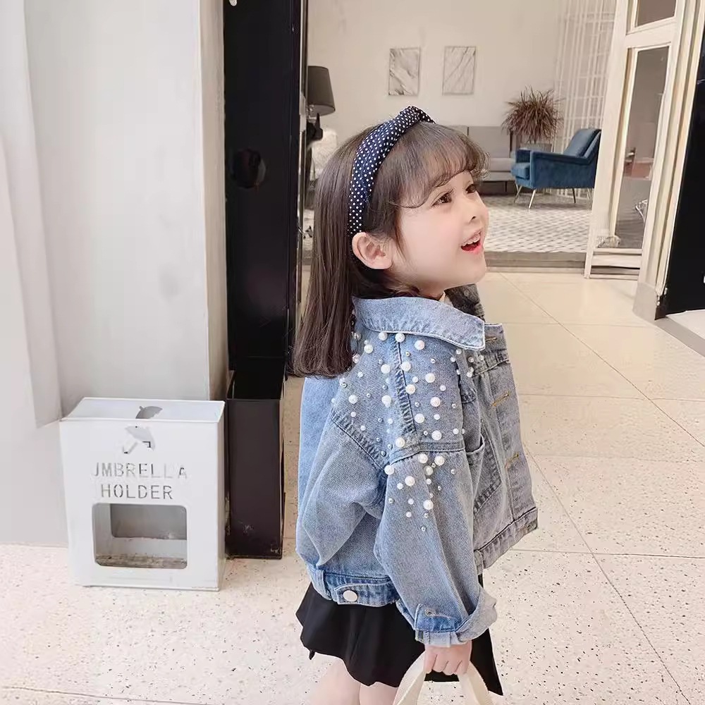 Chaqueta vaquera para niñas, nueva colección primavera-otoño 2026, estilo coreano, moderna y a la moda, para bebés, 6465
