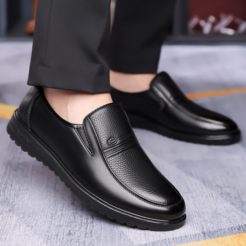 Giày da nam kiểu lười đa năng, gót thấp 1–3 cm, phù hợp đi làm và dạo phố — CS9106 Màu nâu, CS9106 Màu đen