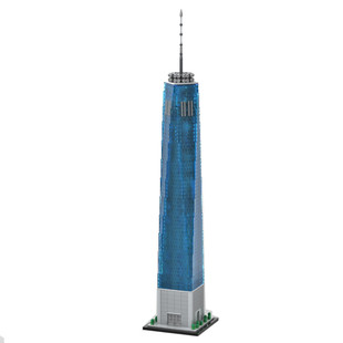 Moc-159549 World Trade Center Building One Freedom Tower 1:800 Scale 3153 Particle Number Gift